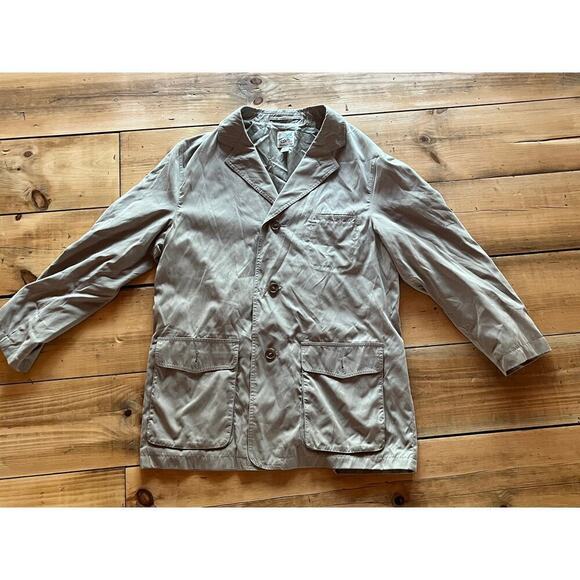 VTG Travelsmith Jacket Men's L Tan Button Down Collared Flap Pockets Style#8758 - Picture 1 of 7